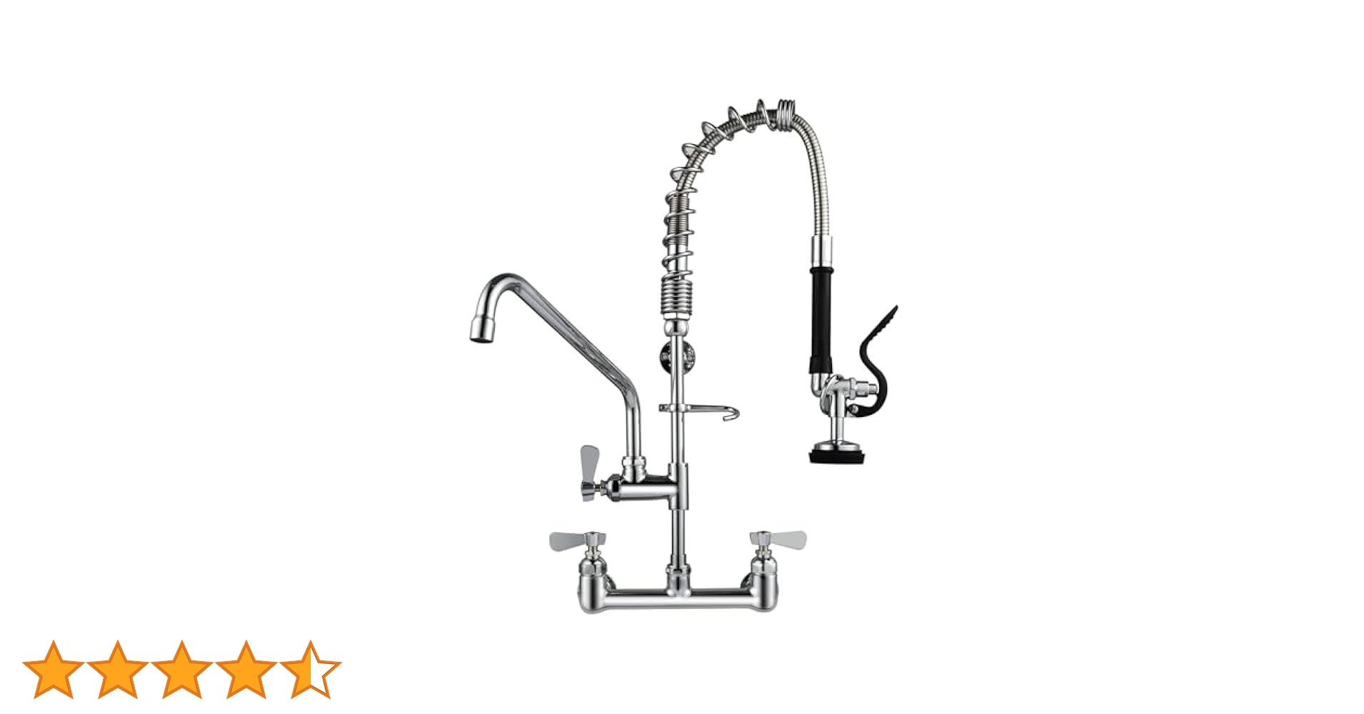 業務用 シンク用 蛇口 プリンススプレー付き 壁取り付けタイプ 30cm 業務用 シンク用 蛇口 プリンススプレー付き 壁取り付けタイプ 30cm